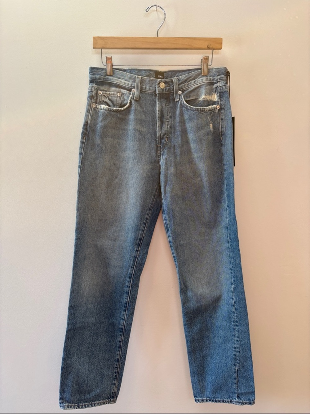 Edwin Women's Straight-Leg Faded Blue Jeans